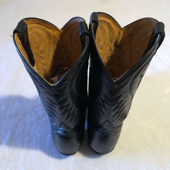 Express Rider Western Style Black Leather Boots • Men’s Sz 10 - Picture 7 of 12